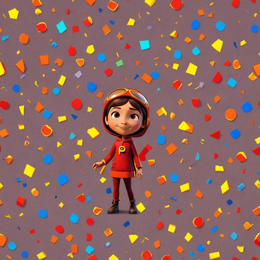 WordGirl 3D Digital Art in Pixar Style