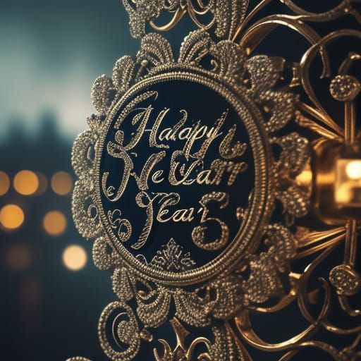 Celestial New Year's Eve in Vibrant, Cinematic Style