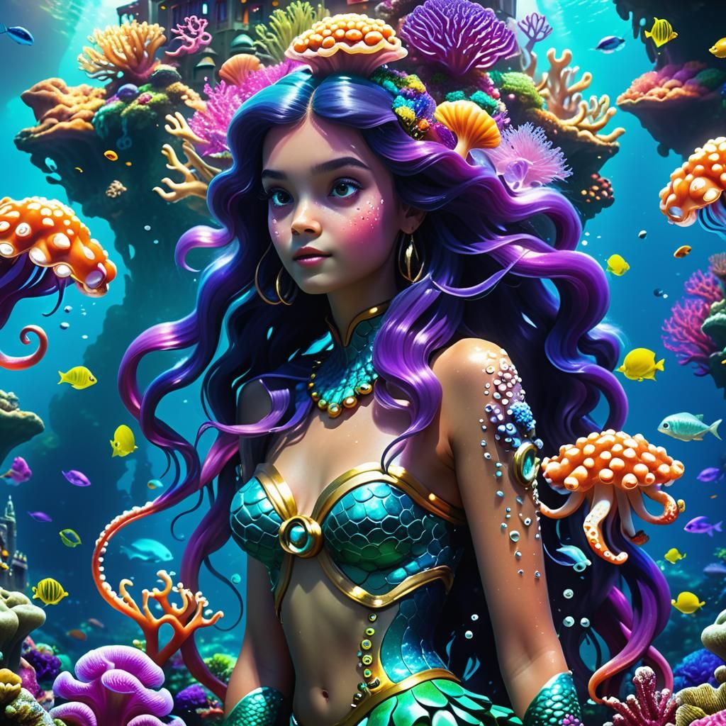 Underwater City of Merfolk: Cinematic Digital Matte Painting