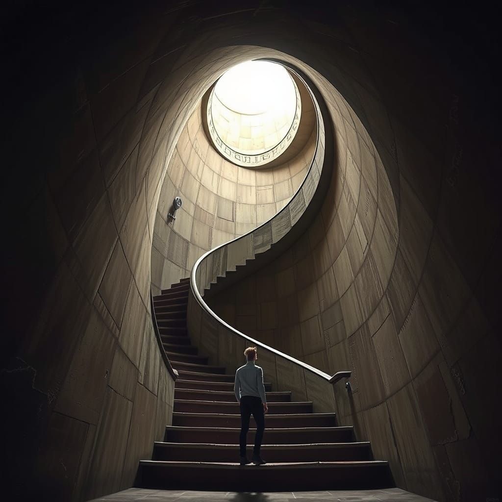 Escher-Inspired Staircase Creates Vertigo in Hyperrealistic ...