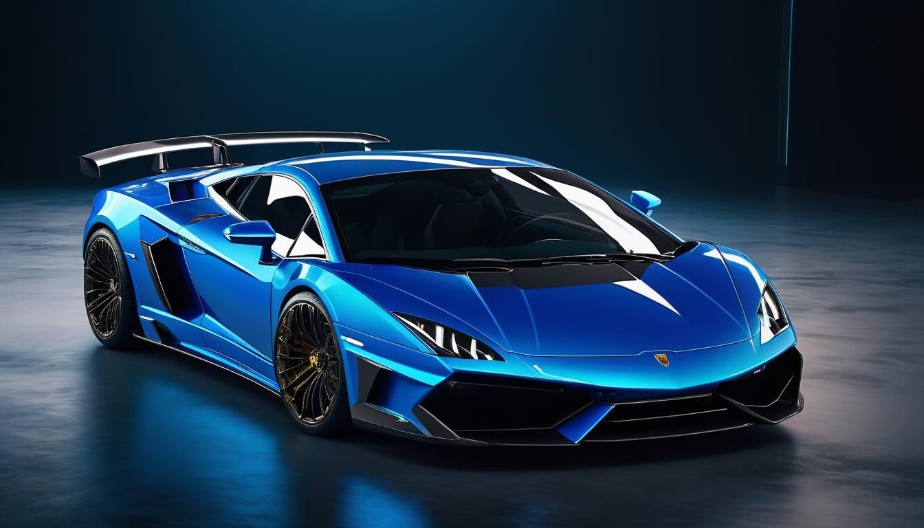 Electric Blue Lamborghini Gallardo Concept Art