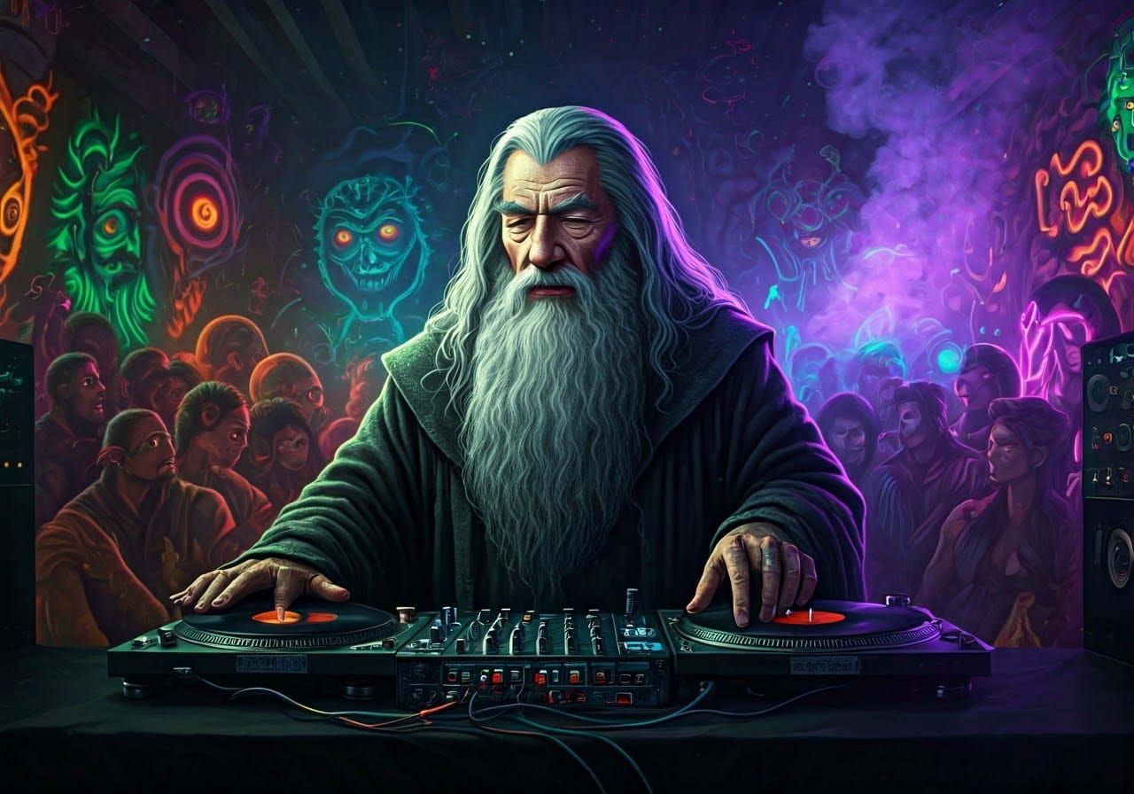 Mystical DJ Gandalf Spins Cosmic Beats