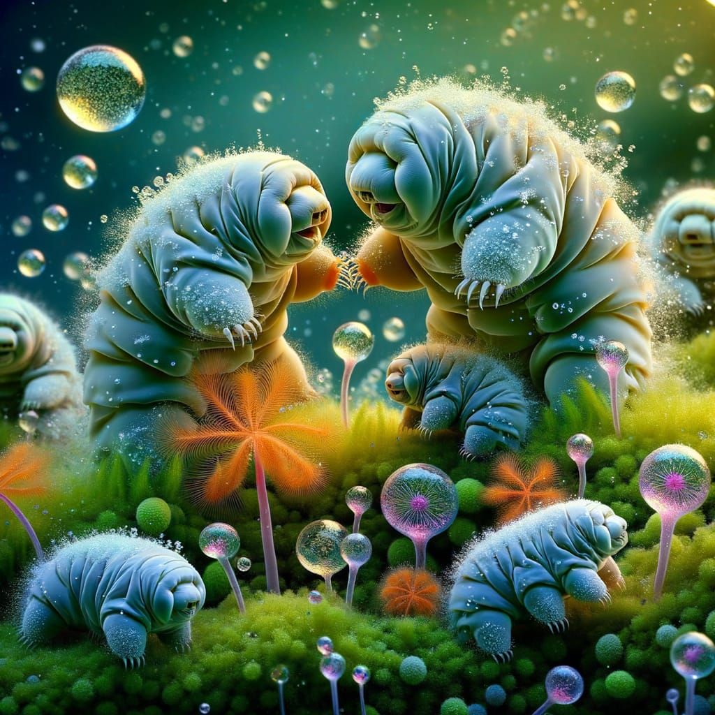 Playful Tardigrades in Microscopic Universe