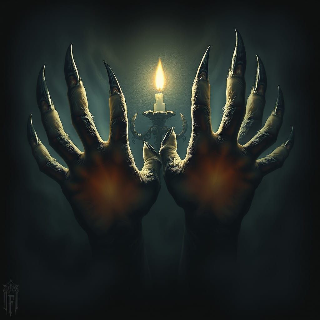 Glowing Paws Emerge from Darkness in Haunting, Surreal Atmos...