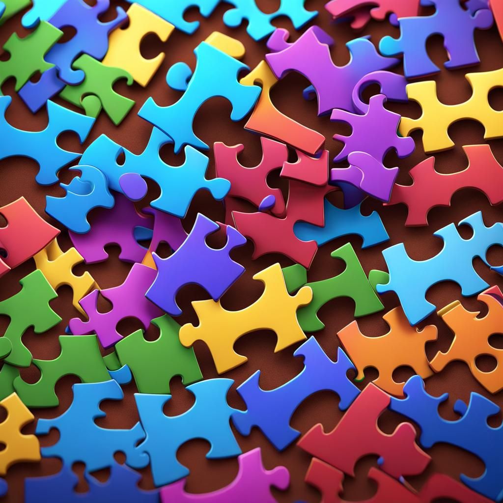 Autism Awareness Ribbon Puzzle Piece Symbol