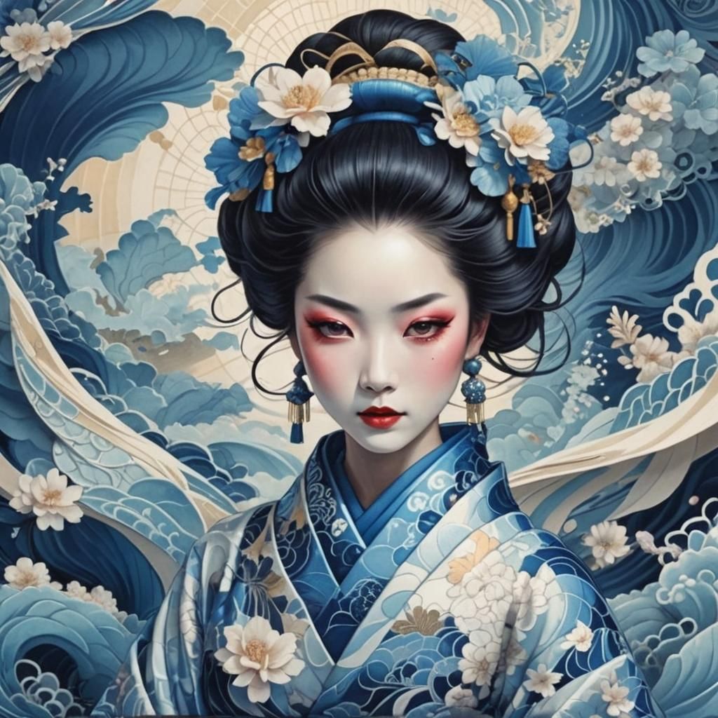 Blu geisha.