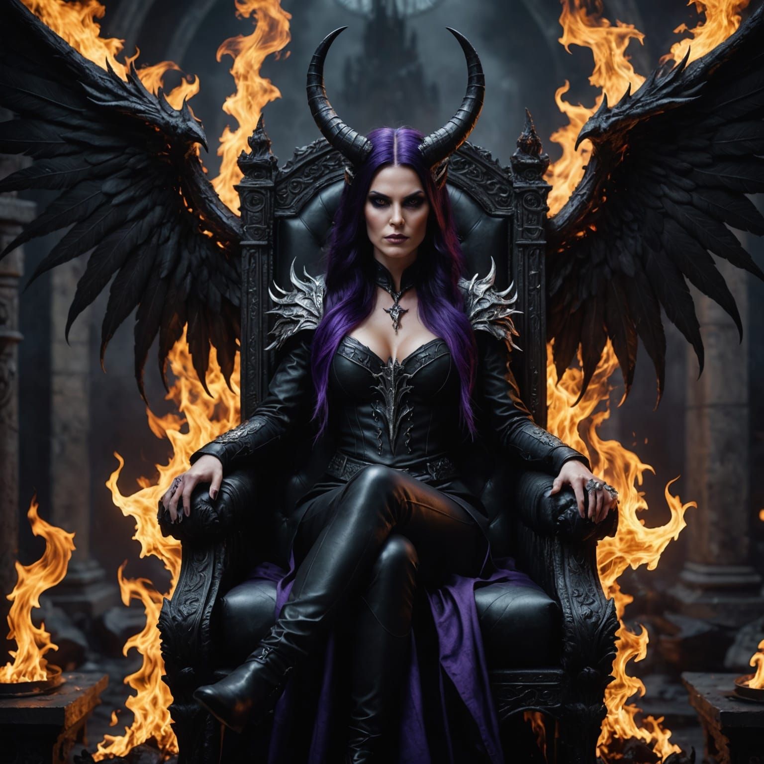 Demon Princess Portrait in Hyperrealism