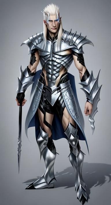 Icy Male Wight Demon with Platinum Hair