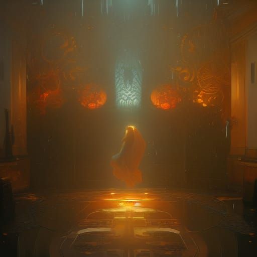 Intricate Concept Art in Art Nouveau Style