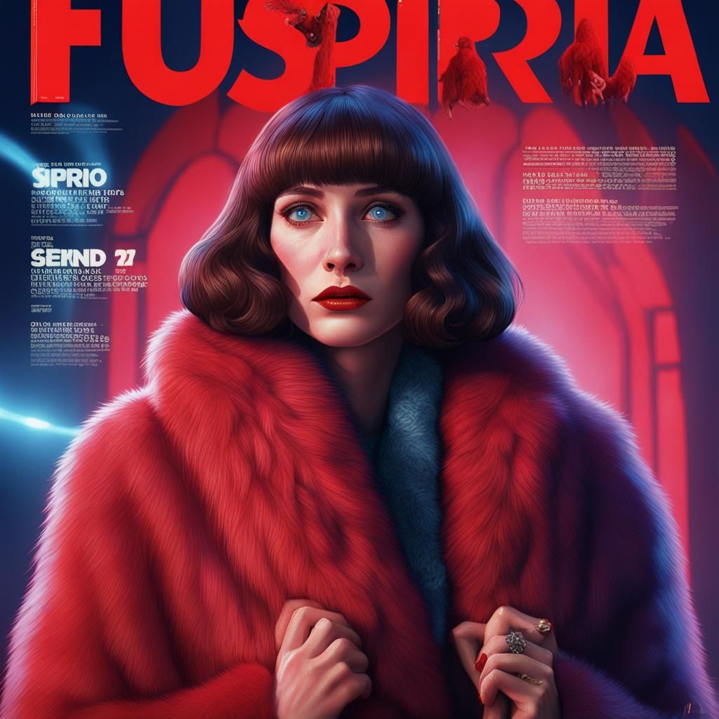 Retro Magazine Cover: Daria Nicolodi in Suspiria Scene