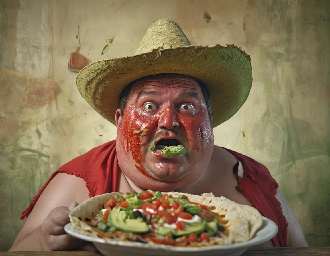 a fat ugly McDonald's eating slob in red bibs