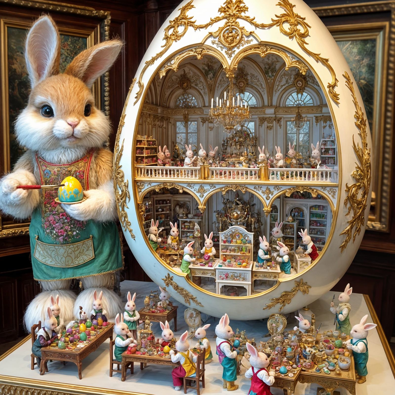 Easter Bunny's Whimsical Craft Studio Revealed in Fabergé Eg...