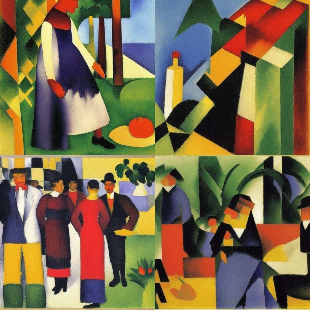 Geometric Composition in Expressionist Style