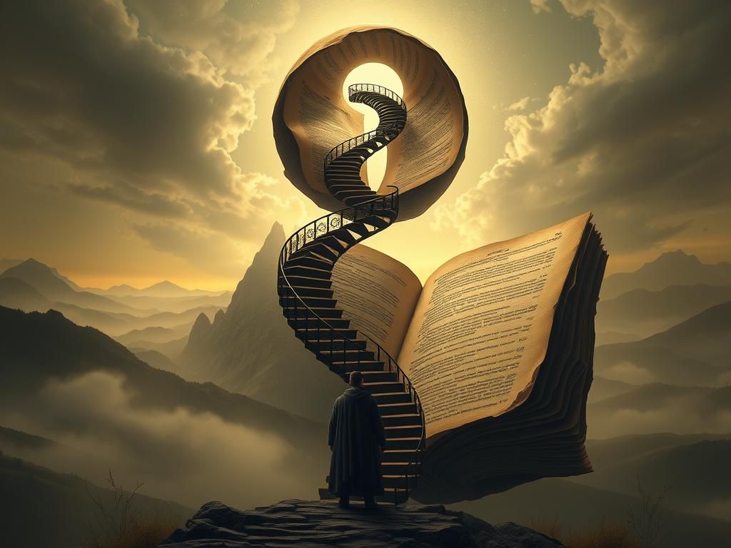 Grand Staircase Ascends Into Colossal Book