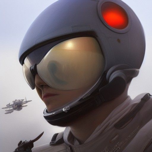 Fighter Pilot Engages UFO in Hyperrealistic Style