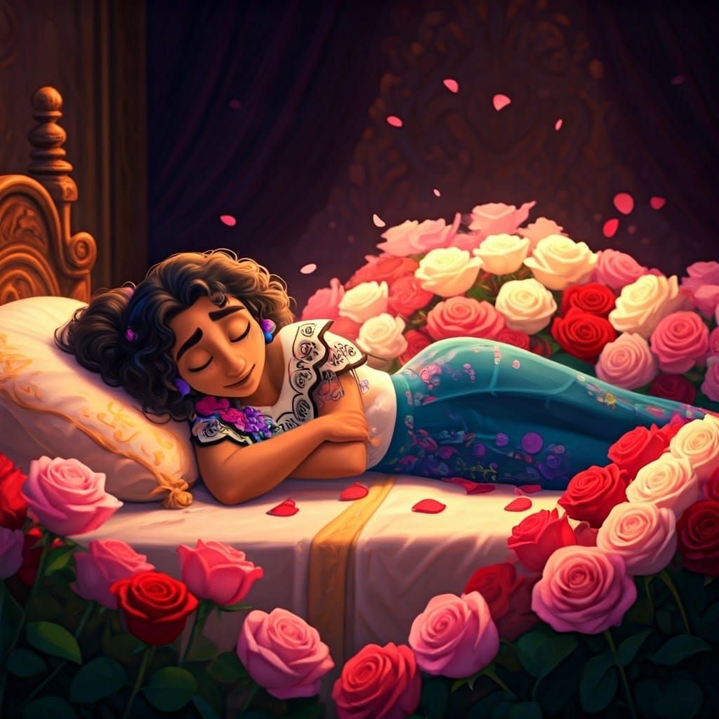 Isabella from Encanto Surrounded by Roses