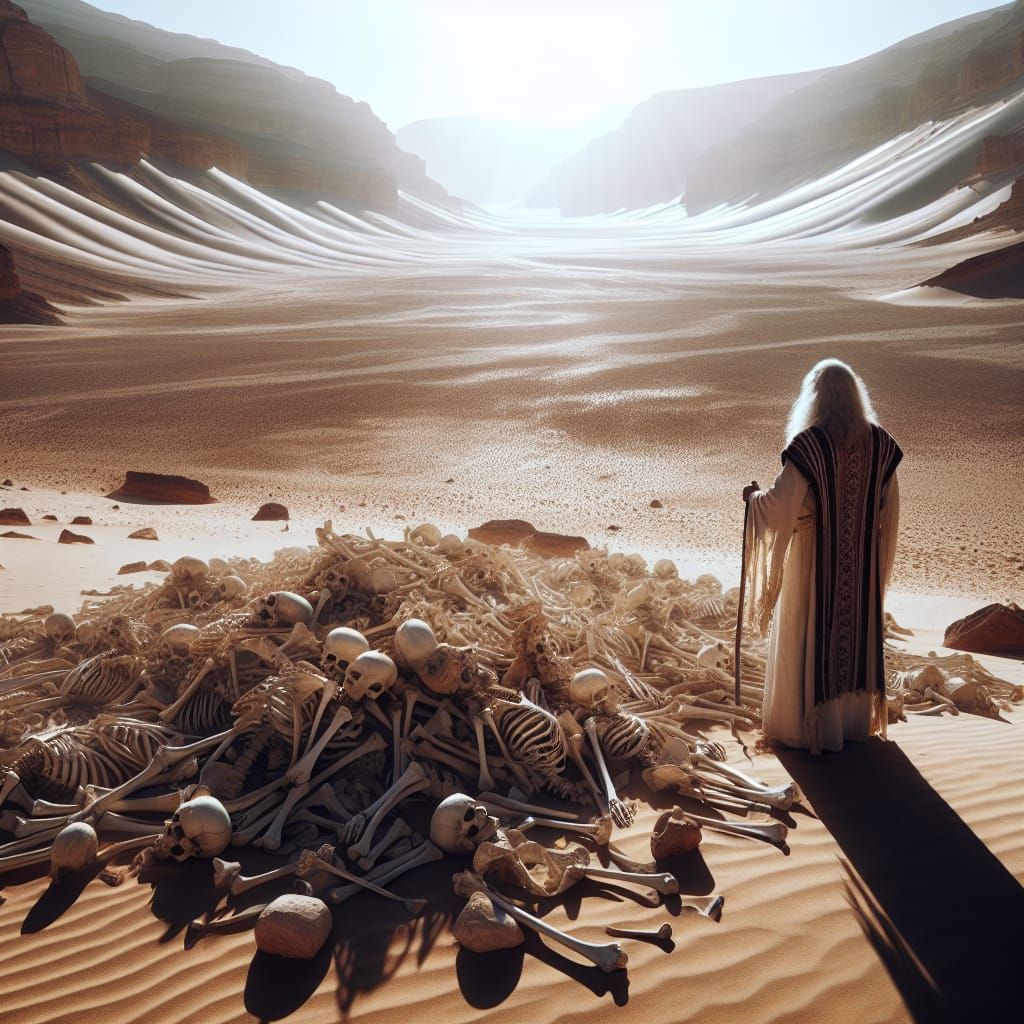 Prophet in Barren Valley of Dry Bones