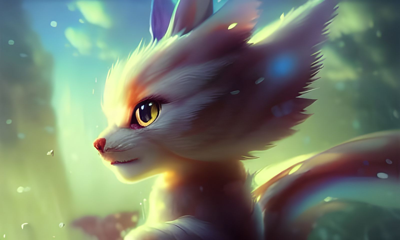 Fantasy Anime Animal with Volumetric Lighting