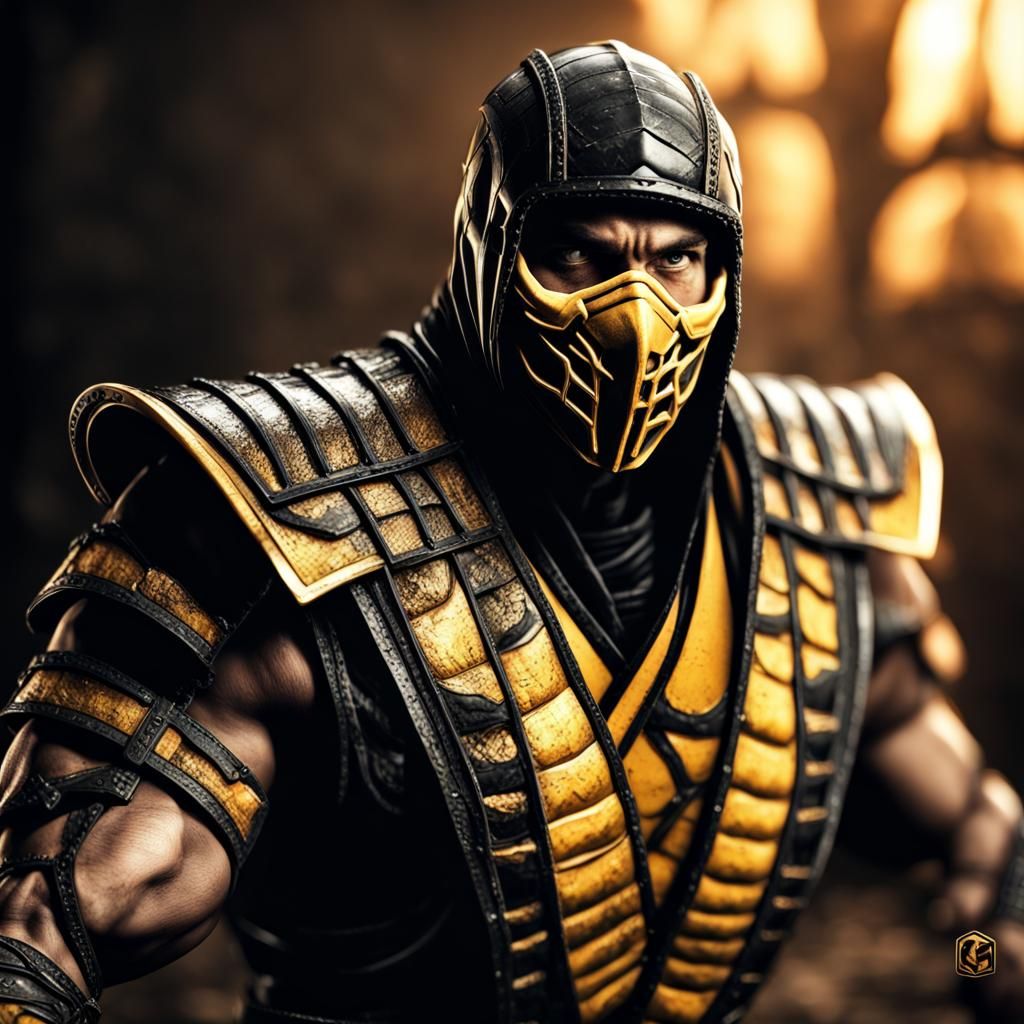 Hyperrealistic Scorpion from Mortal Kombat in HDR