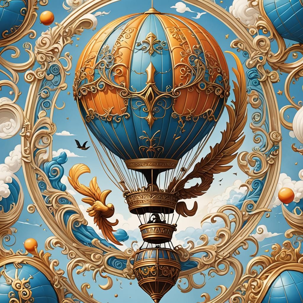 Albatrozz Emblem Logo: Hot Air Balloon Adventure