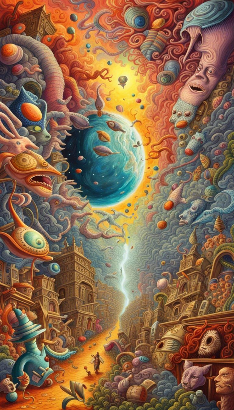 Surreal Cataclysmic Horizon of Hidden Hallucinations