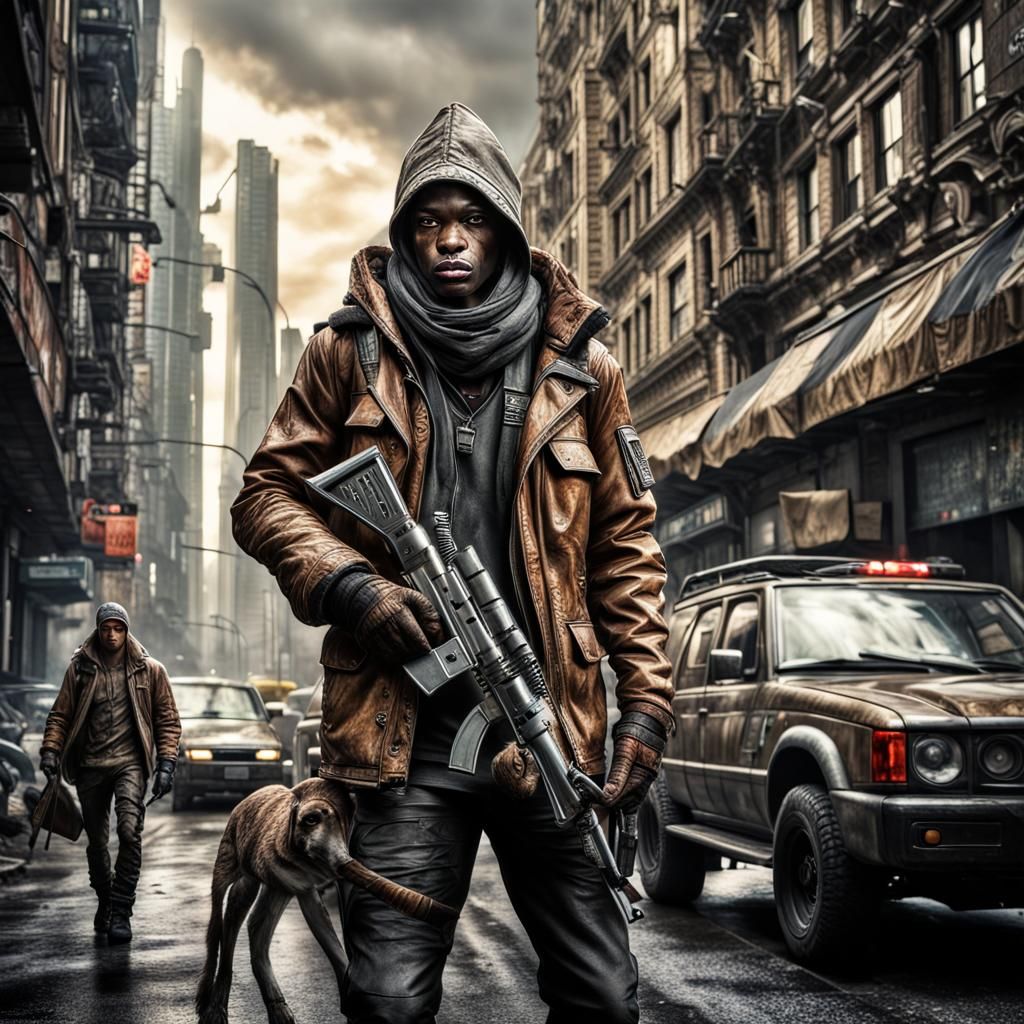 Hyperrealistic Fantasy: City Hunters in 2057