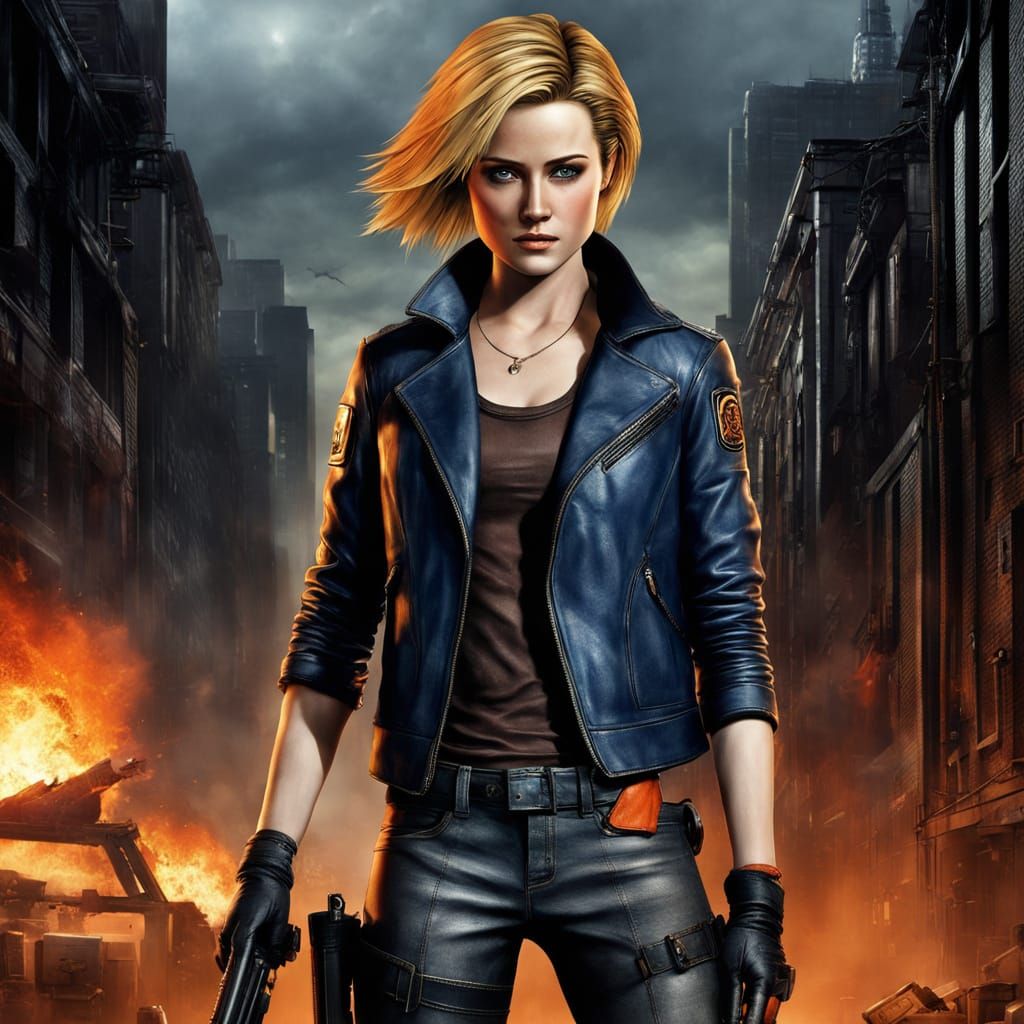 Grace Ashcroft in Raccoon City: Hyperrealistic Portrait