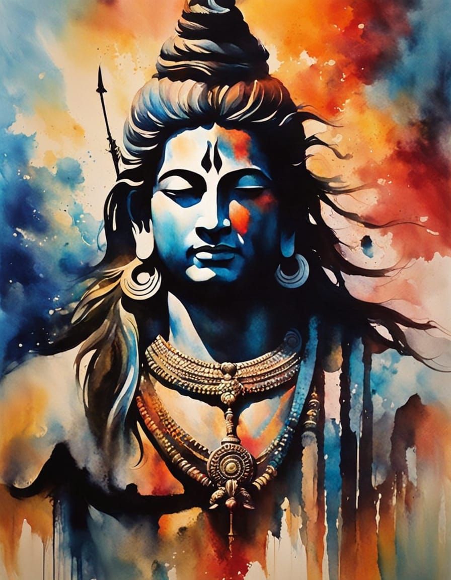 abstract watercolor painting