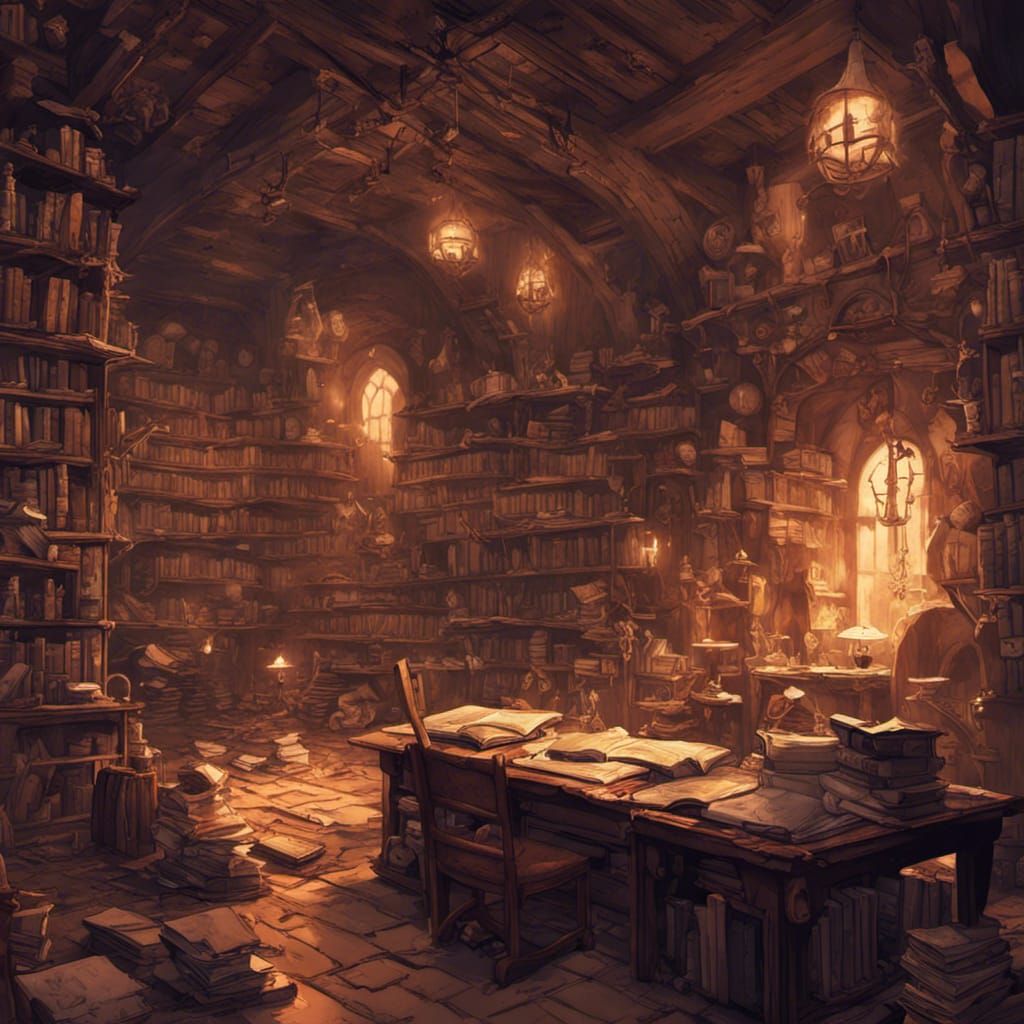 Wizard's Messy Room in D&D 5e Concept Art