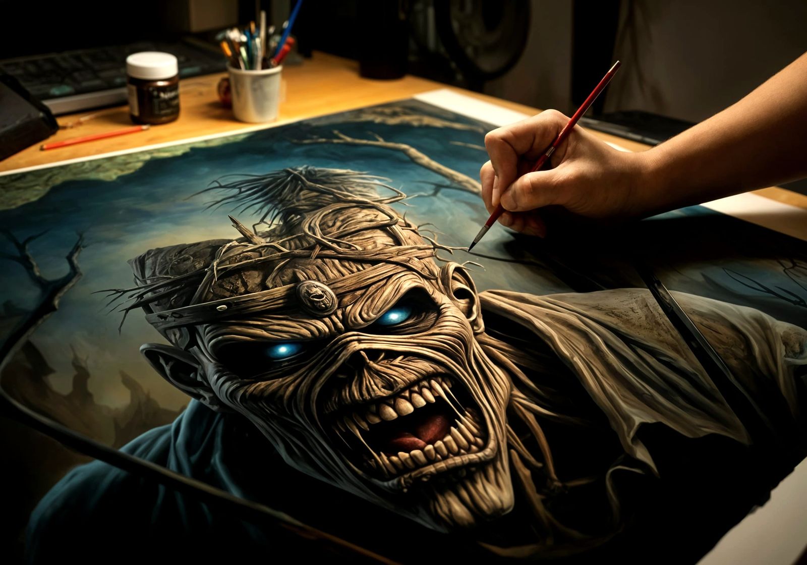 Horror Style 3D Fantasy Art on Paper