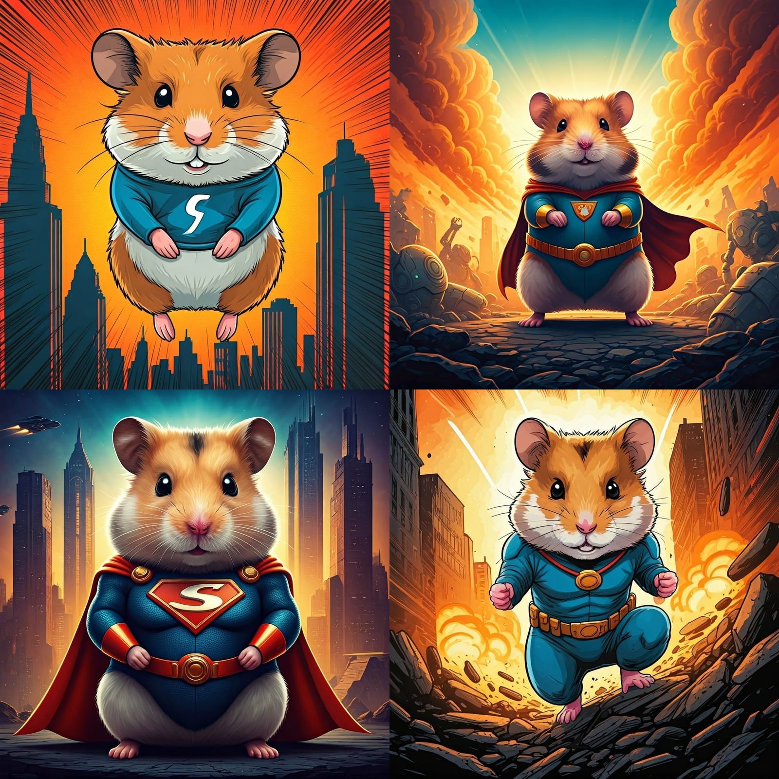 Hamster Saving the World: Comic Book Art