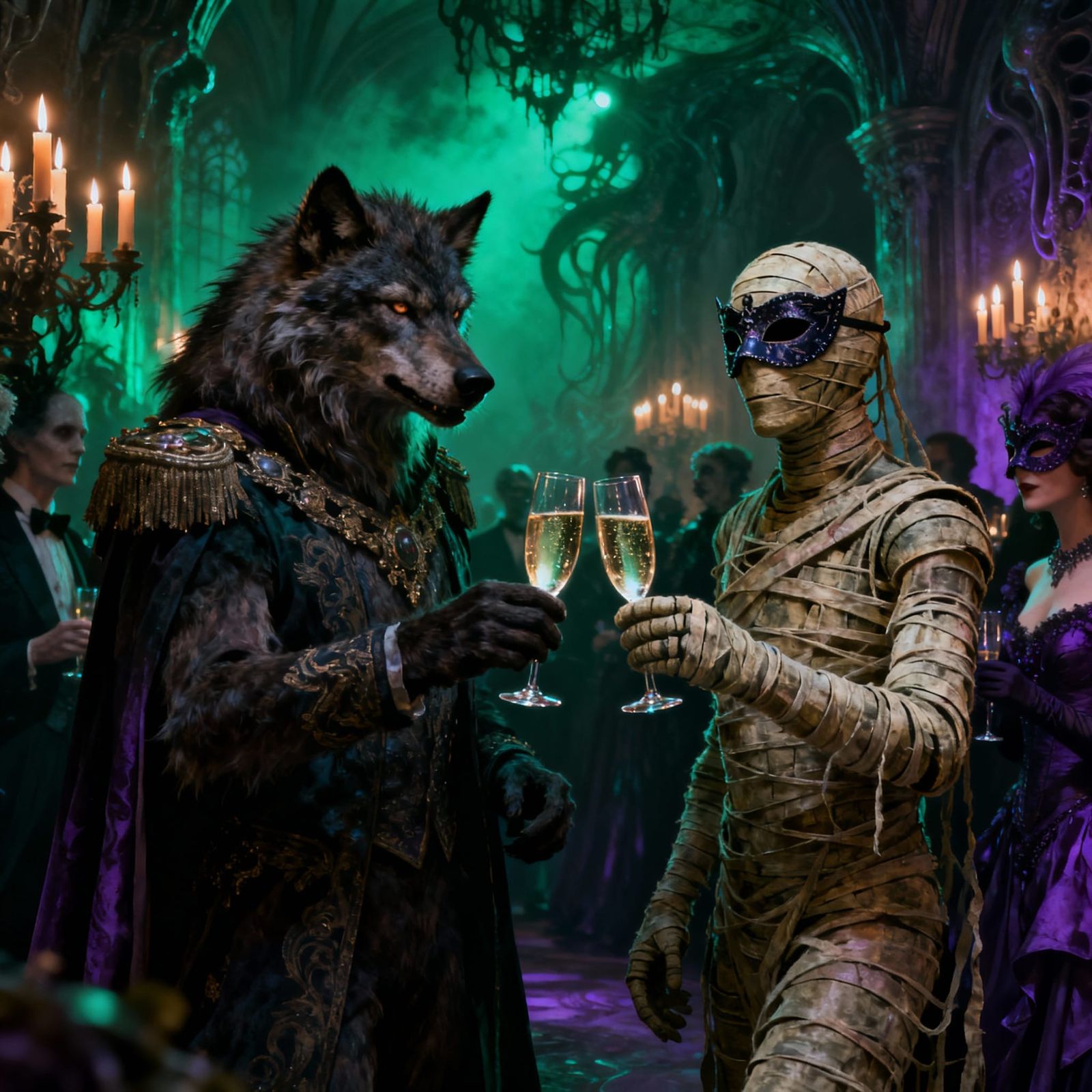 Gothic Masquerade Ball with Spectral Guests