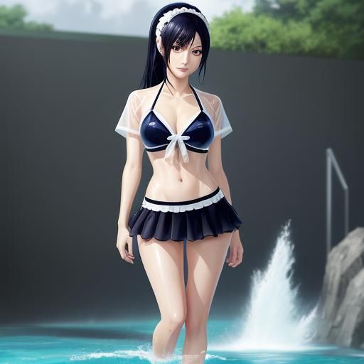 Anime Maid in Wet Bikini, Manga Style