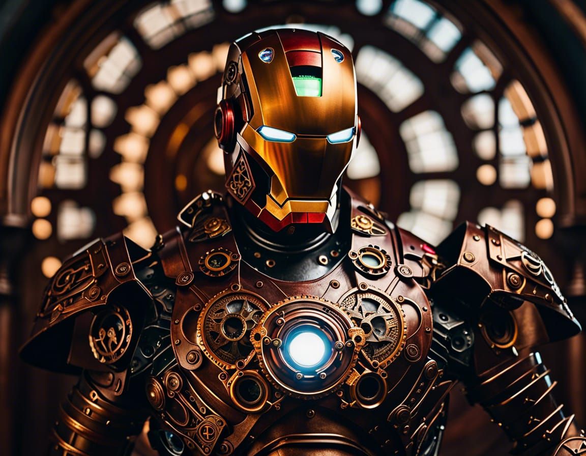 Steampunk Iron Man in Hyperornate Detail