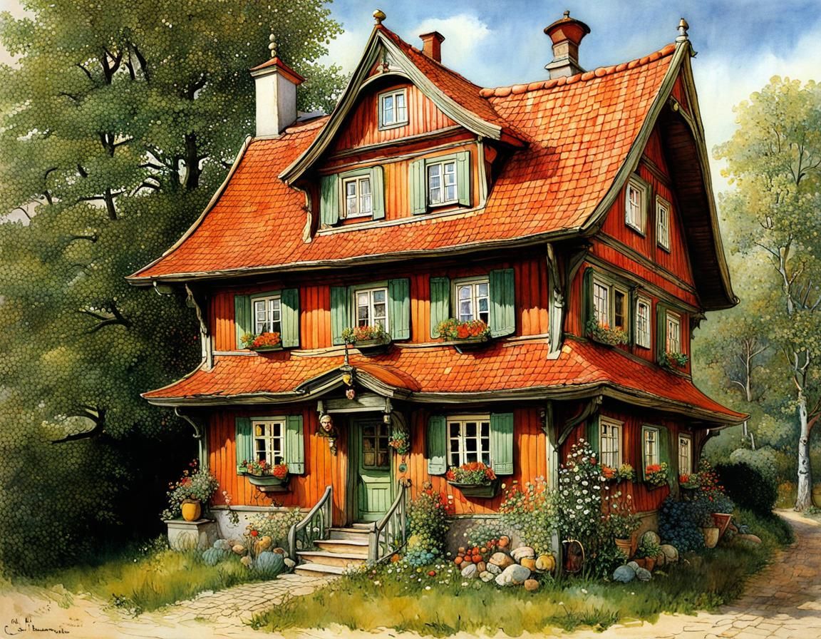 The Crooked Cozy House: Hyperdetailed Art
