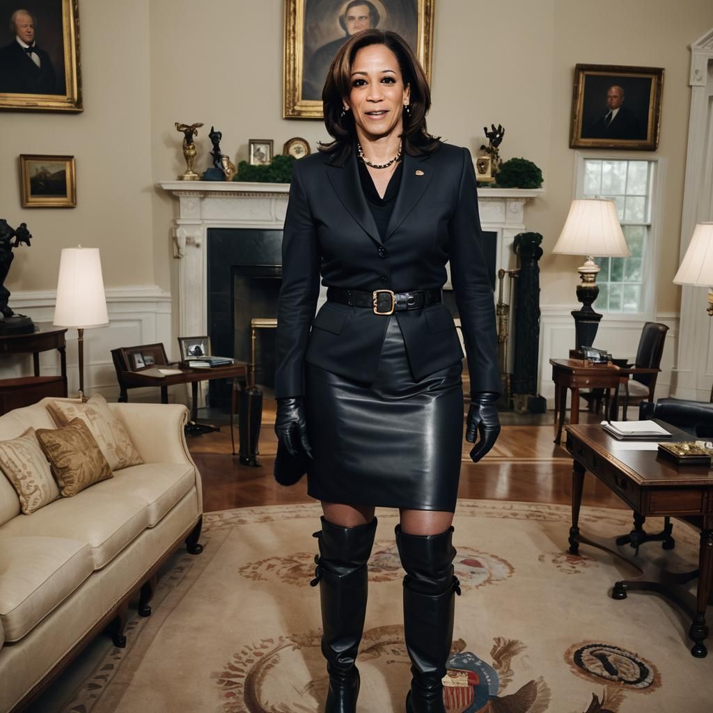 Kamala Harris Portrait in Georgia O'Keeffe Style