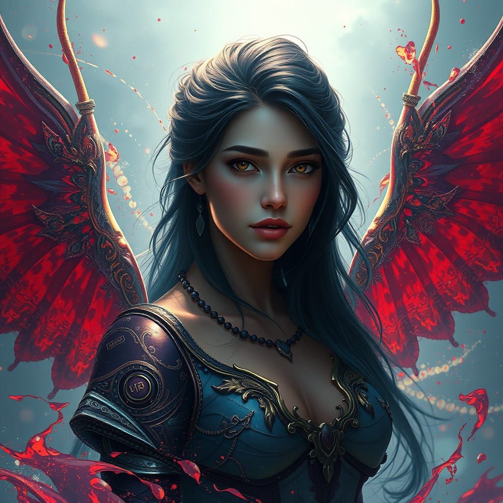 Surreal Fantasy Goddess in Vibrant Splendor