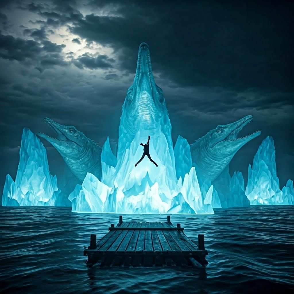 Ghostly Mosasaurs Confront the Viewer in a Hyper-Realistic, ...