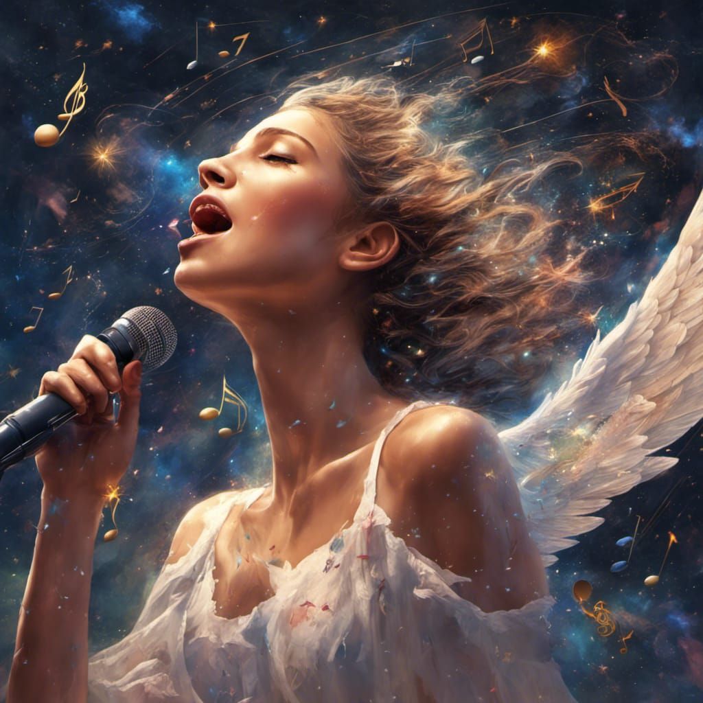 Angelic Serenade: A Hyperrealistic Universe in Song