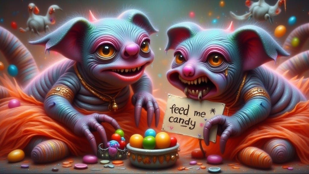 Creepy-Cute Monster in Halloween Costume