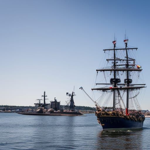 Pirate Ship Sails into Halifax Harbor: Photography