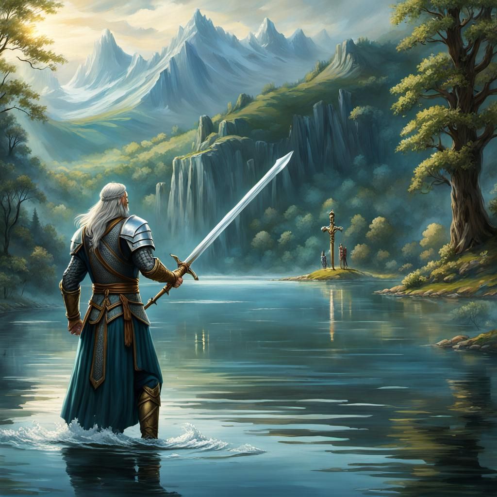 An old and tired Sir bedivere