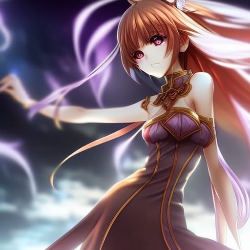 Mythical Anime Hybrid Girl in Hyperrealistic Style