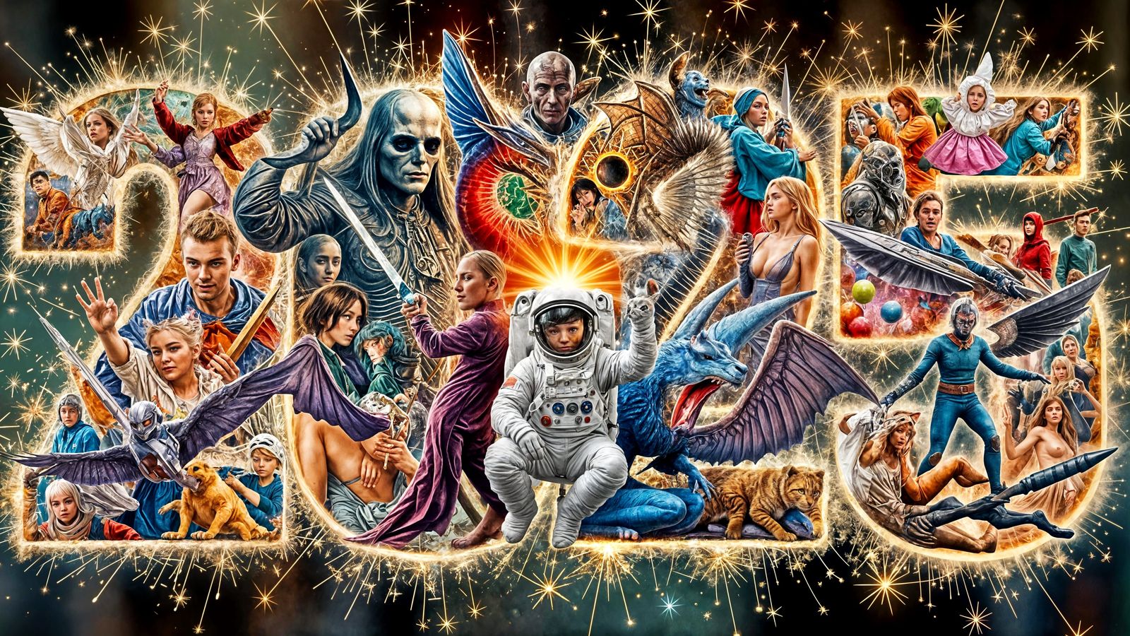 Maximalist New Year's Celebration in Vibrant Pastels