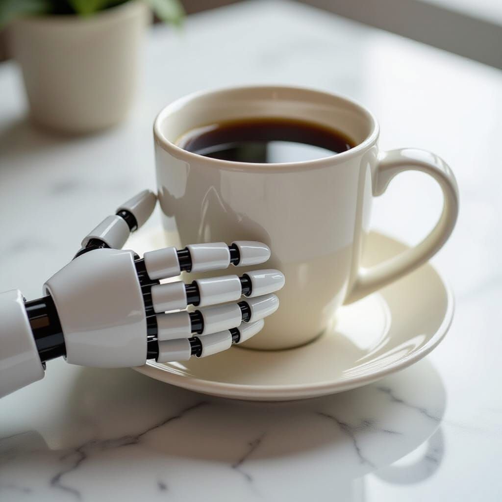 ai hand cuddlin' coffee mug