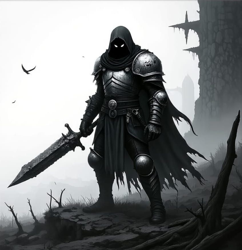 Grimdark Chrome: A Dark Metallic Vision