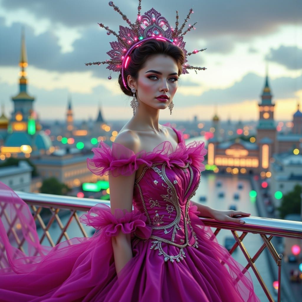 Russian Tsaritsa Reigns Over Futuristic Moscow in 3489