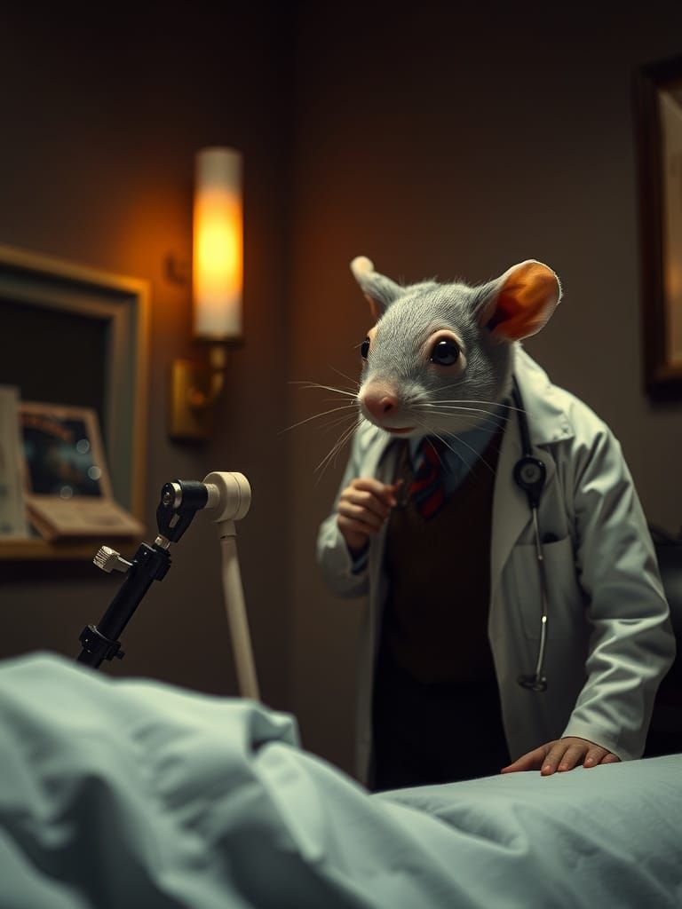Doctor House Mouse in Cinematic Film Still