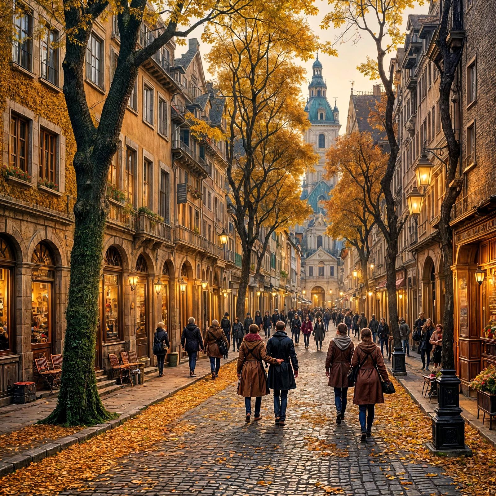 Autumn in a Baroque Cityscape