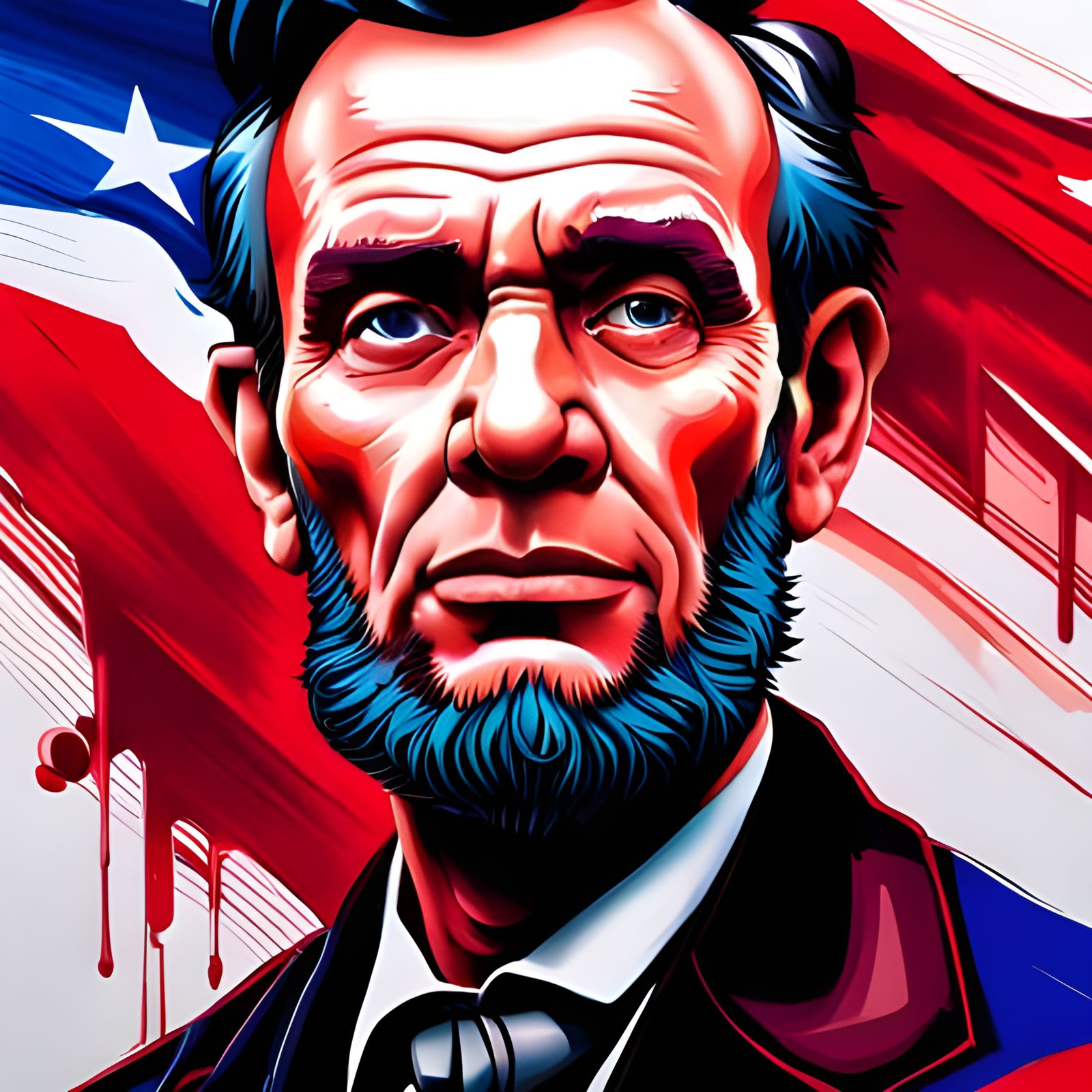Hyperrealistic Portrait of Muscular Abraham Lincoln